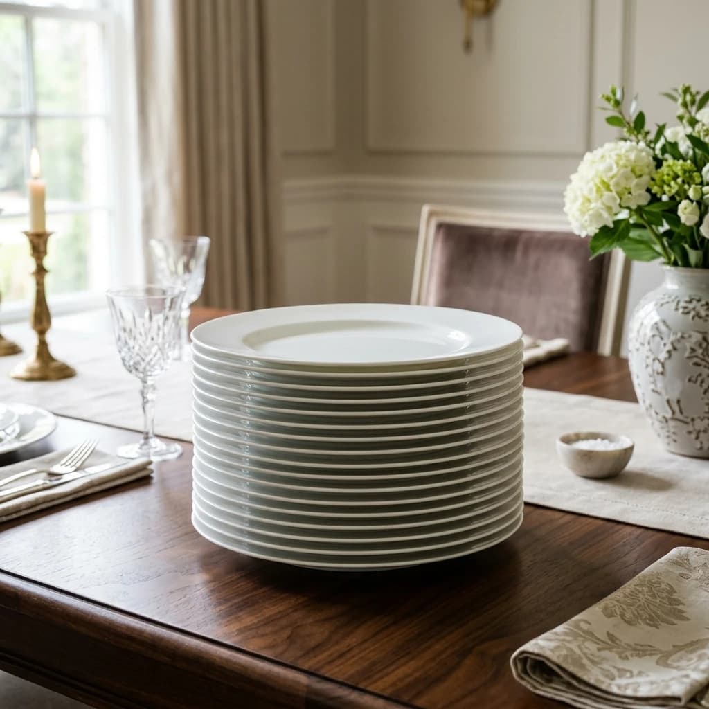 Luxury Porcelain Dinner Plates (Set of 6)
