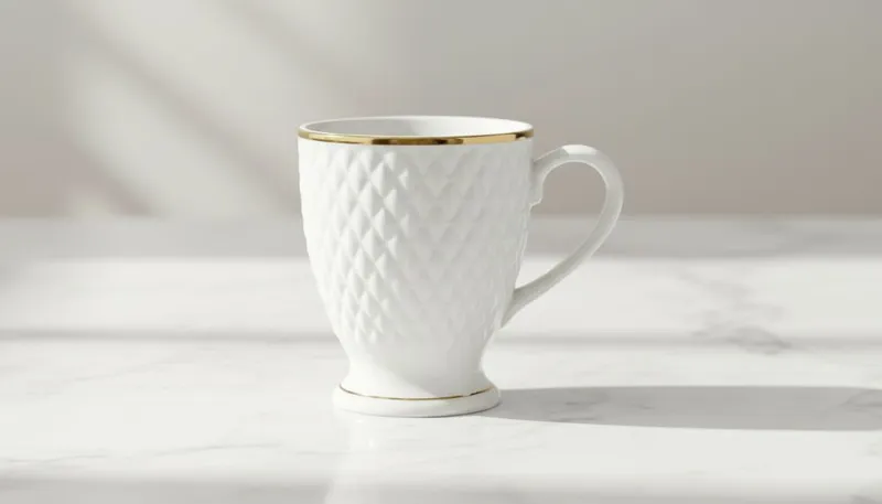 Siphorahq Imperial Diamond Fine Bone China Mug with Gold Rim